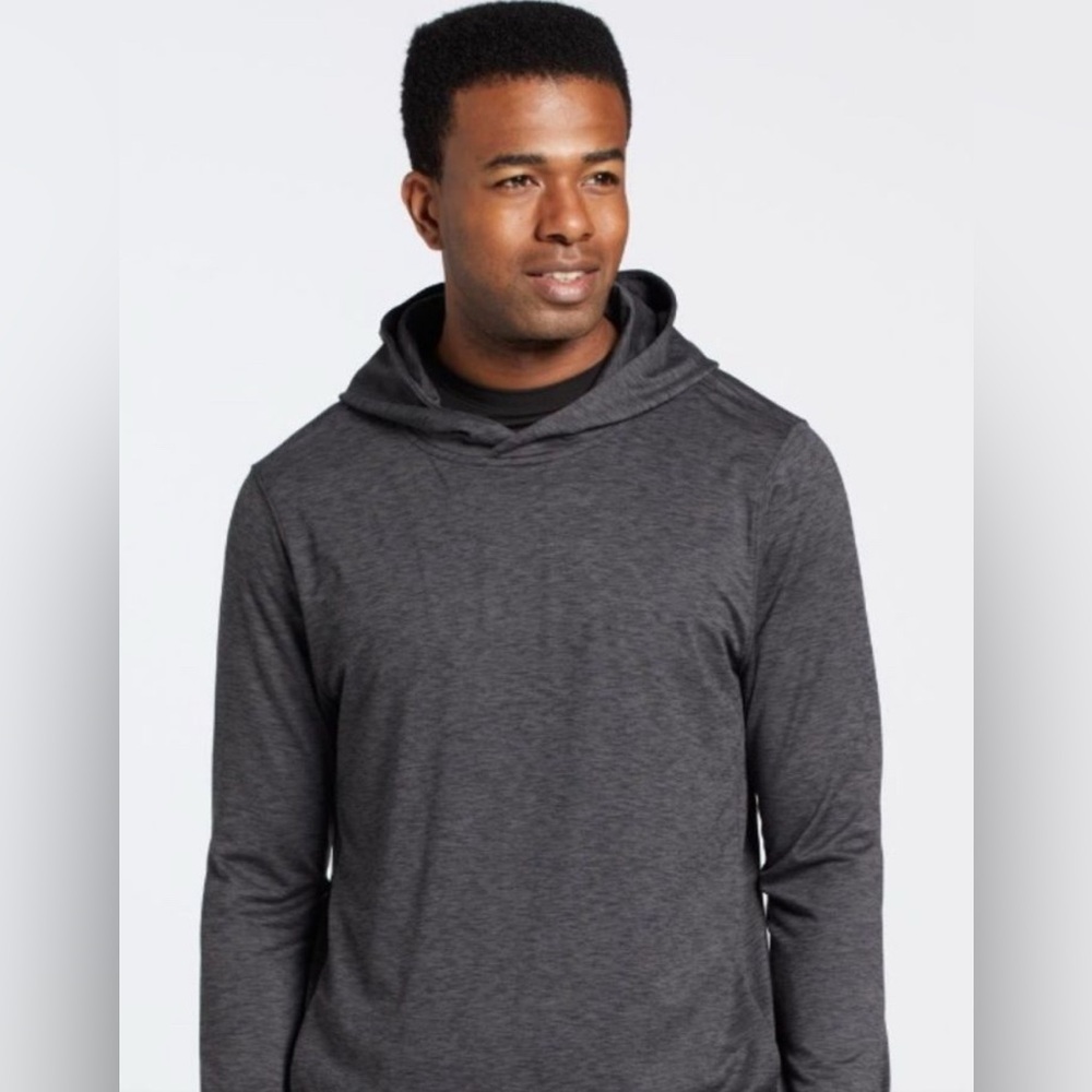 VRST Men's R&R Jersey Hoodie Heather Gray 4 Way Stretch Breathability NWT Small
